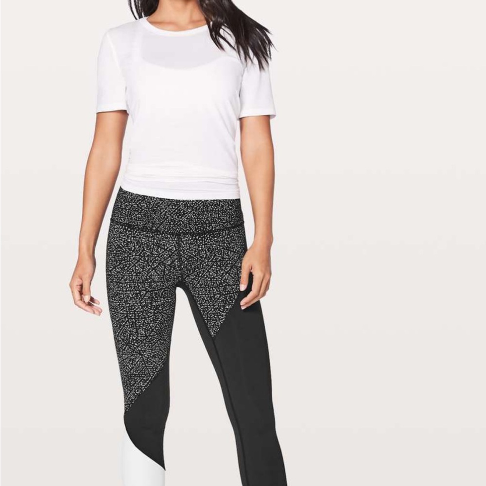 Lululemon Athletica Black and White Patterned Leggings